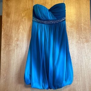 Turquoise/jade strapless Prom dress